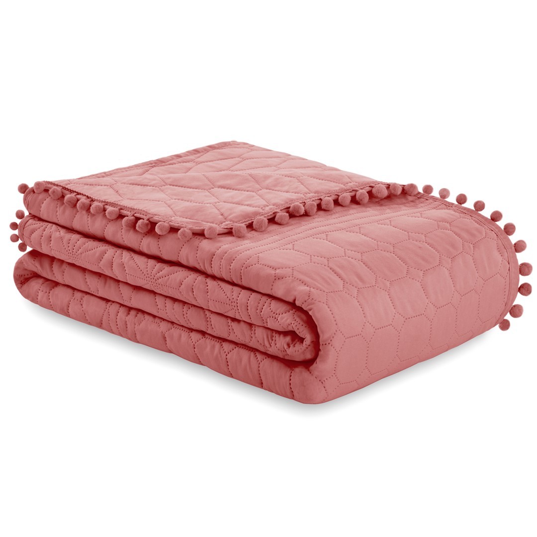 Přehoz na postel AmeliaHome Meadore IV růžový, velikost 240x260