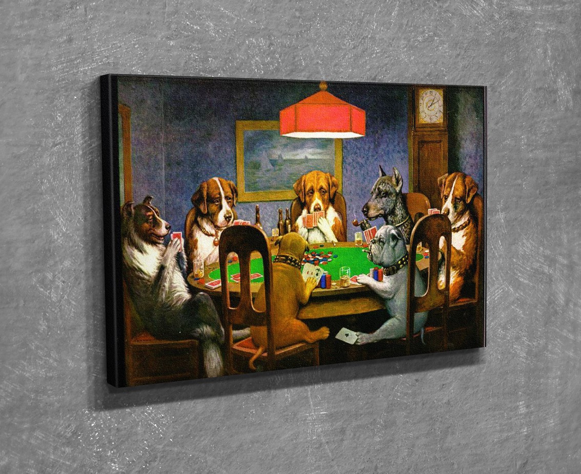 Wallity Reprodukce obrazu Poker Game 30x40 cm vícebarevná