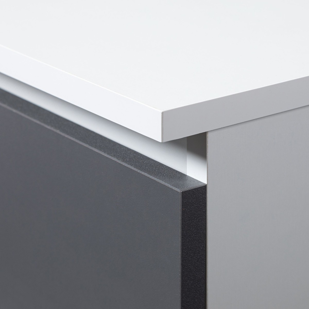 Ak furniture Šatní skříň SAP 90 cm se zásuvkami bílá/grafitová