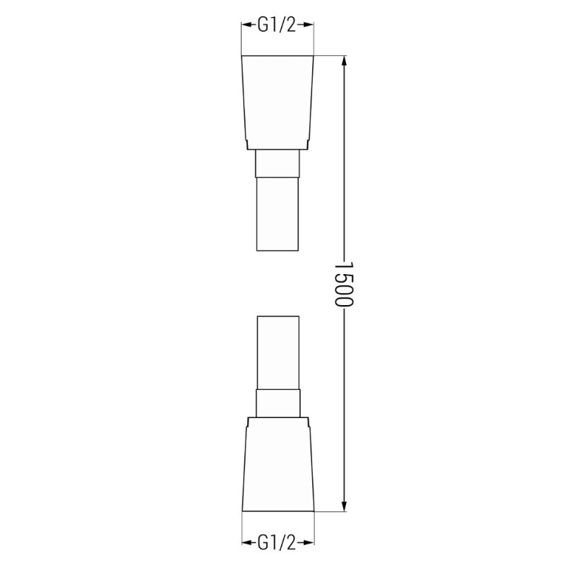 Sprchová hadice MEXEN 150 cm bílá