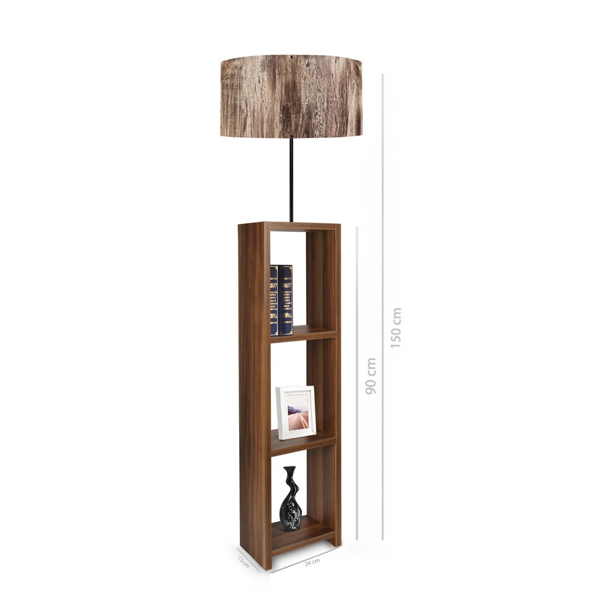 Opviq Stojací lampa AYD 150 cm hnědá