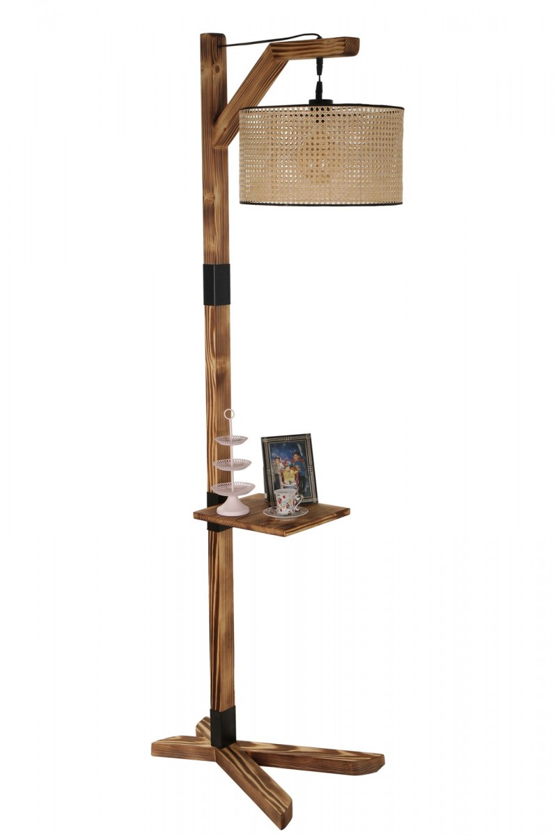 Opviq Stojací lampa Liza 185 cm světle hnědá