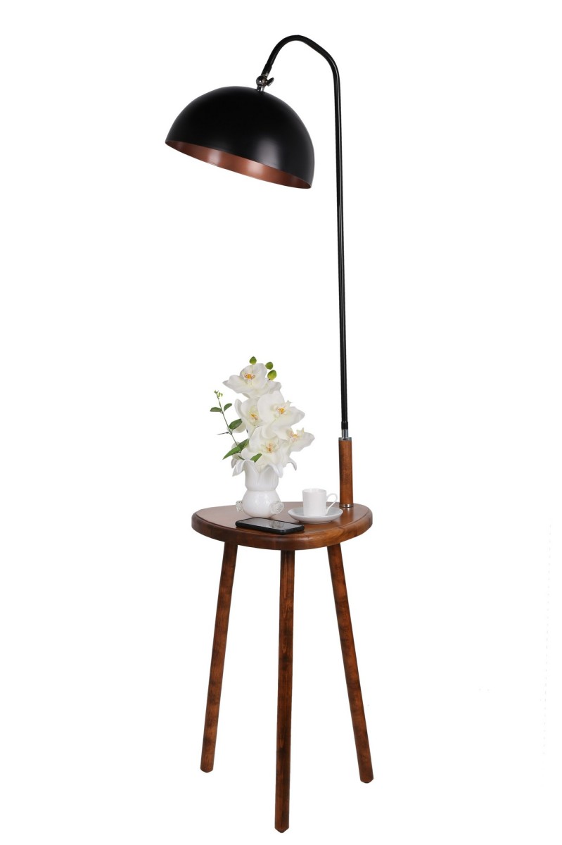 Opviq Stojací lampa Sehbali VI 165 cm hnědá/černá