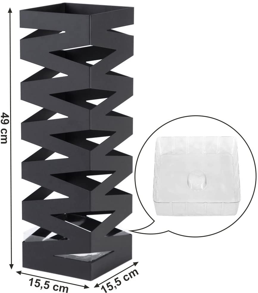 SONGMICS Stojan na deštníky Ludex černý