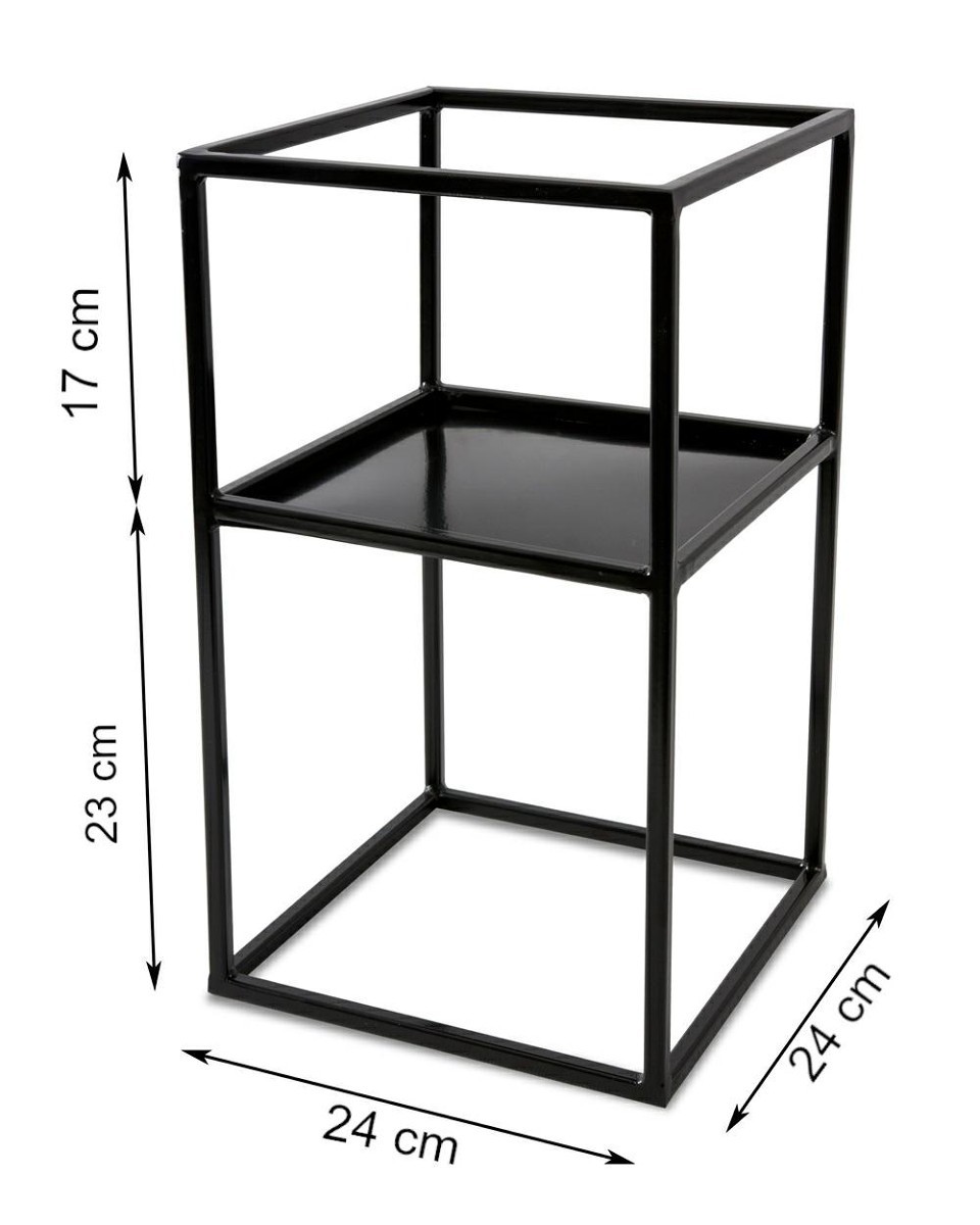 DekorStyle Stojan na květiny Lia 40 cm černý