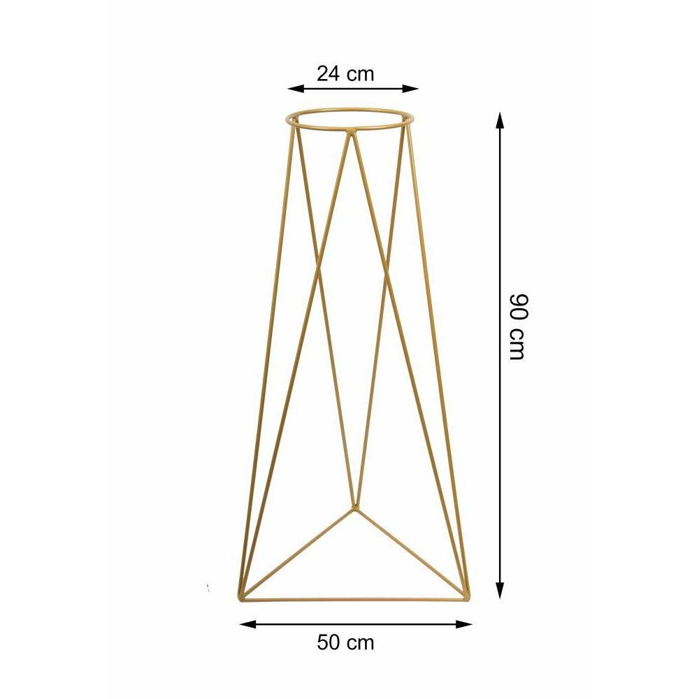 DekorStyle Stojan na květiny Riso 90 cm zlatý