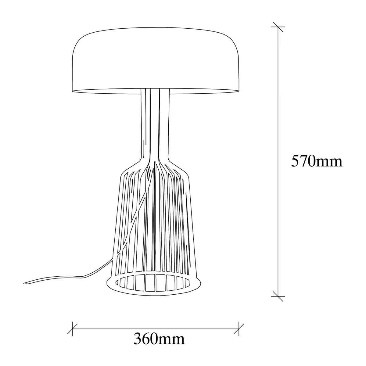 Opviq Stolní lampa Fellini černá