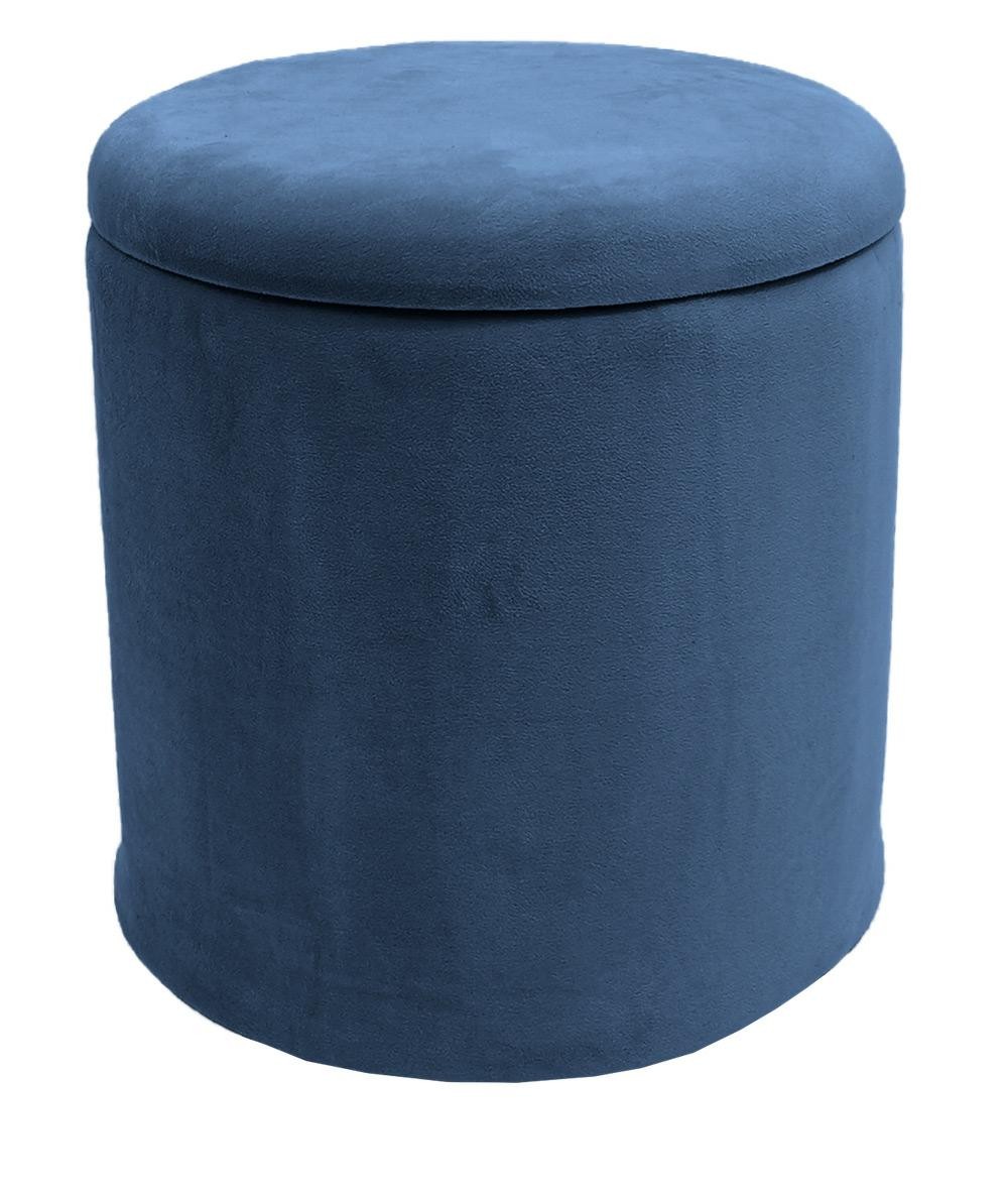 Kontrast Taburet s úložným prostorem PLAZA -36 x 36 cm - tmavě modrý
