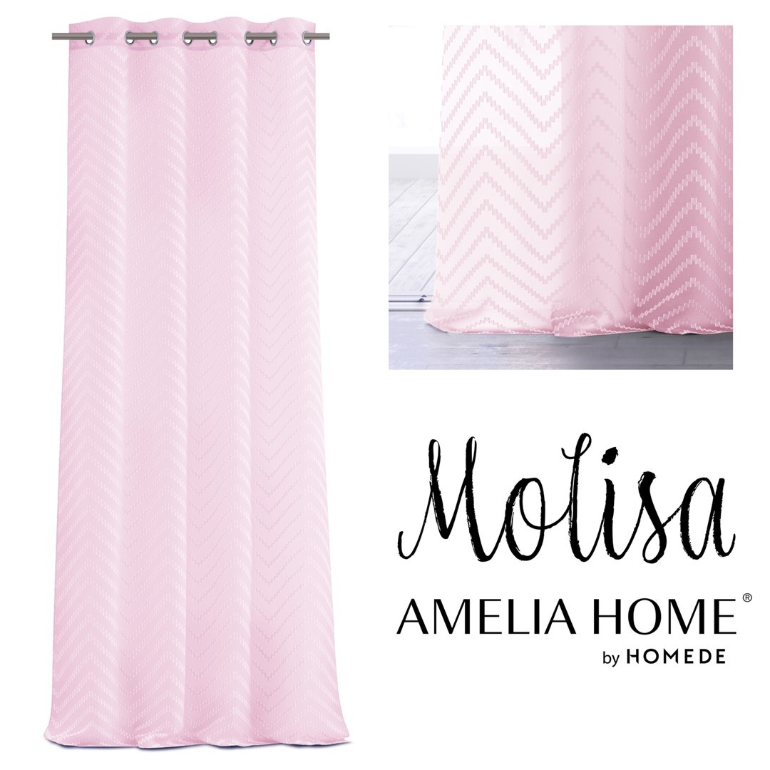 Záclona AmeliaHome Molisa II růžová, velikost 140x270
