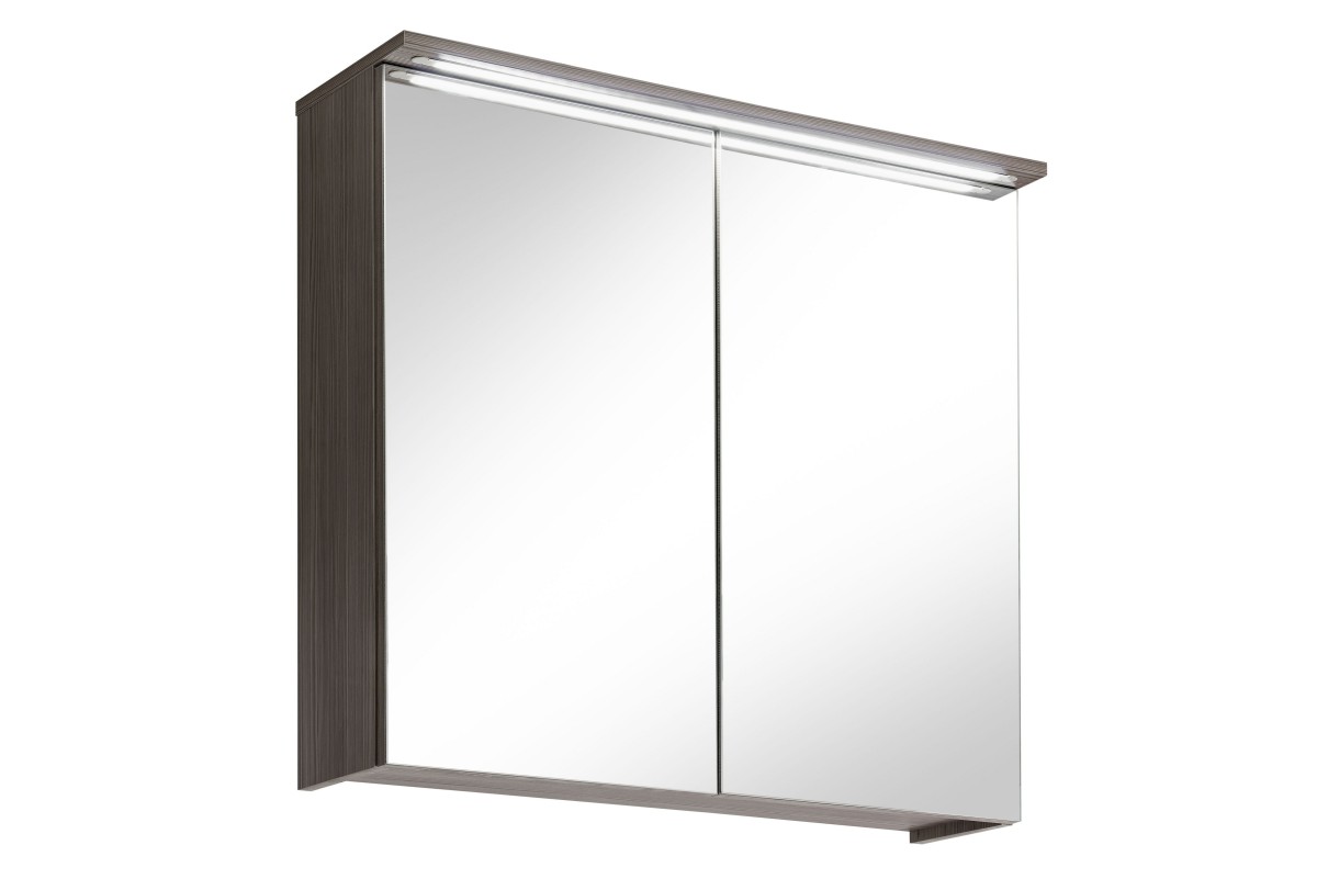 Comad Závěsná koupelnová skříňka se zrcadlem a s LED osvětlením Cosmo 2 841 2D avola