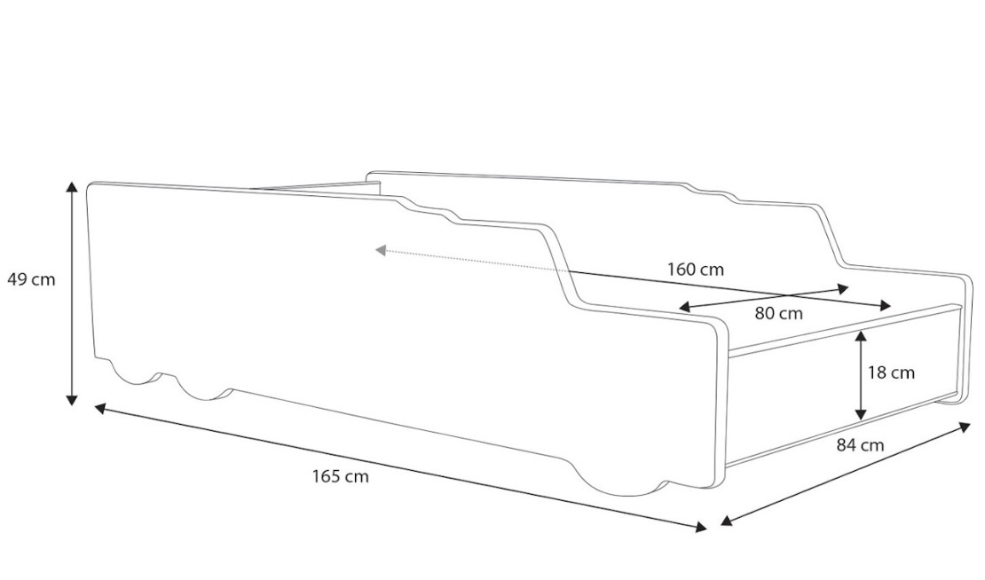 ArtAdrk Dětská auto postel ROCKET Provedení: 80 x 160 cm