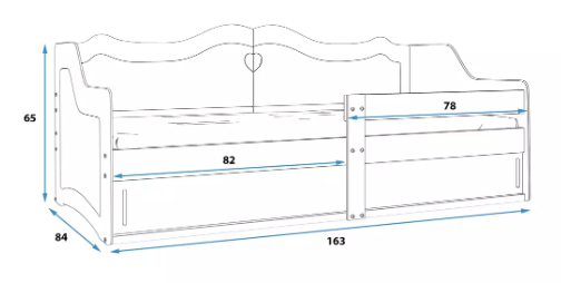 BMS Dětská postel JULIA | 80 x 160 cm
