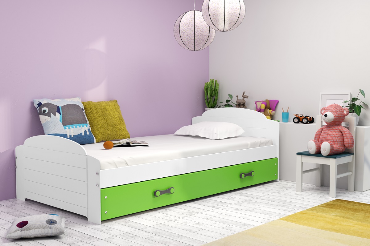 BMS Dětská postel LILI Barva: bílá / zelená