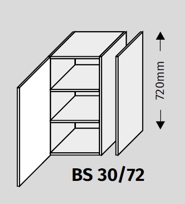 ArtExt Double system BS 30/72 ke kuchyňským linkám Barva korpusu: Dub artisan