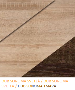 ArtCross Komoda NOTTI | 02 Barva: Dub sonoma světlá / dub sonoma světlá / dub sonoma tmavá