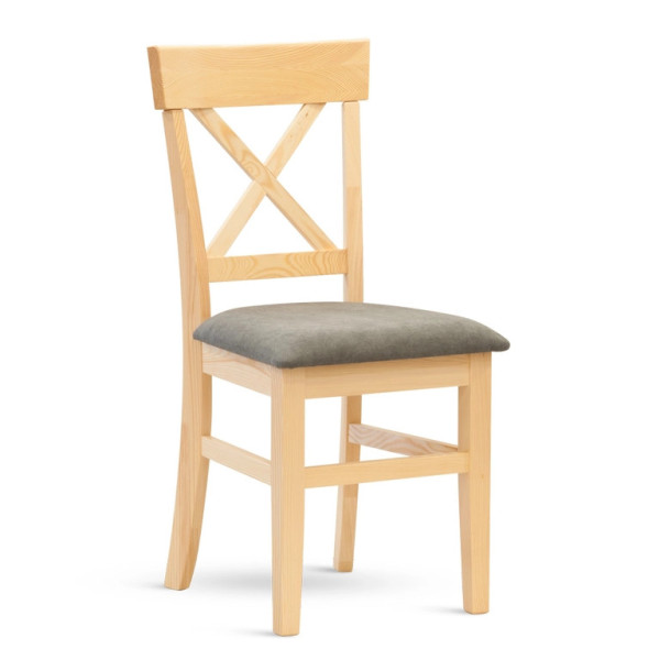 Jídelní židle PINO X – borovice, čalouněný sedák, více barev