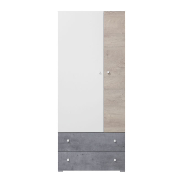 Meblar Šatní skříň SIGMA SI3 L/P Barva: beton/bílá/dub