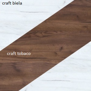 ArtCross Vitrína NOTTI | 08 Barva: craft bílý / craft tobaco / craft bílý