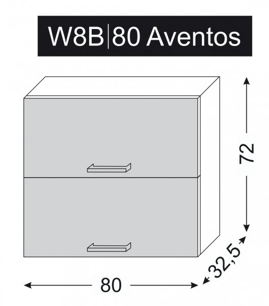 ArtExt Kuchyňská skříňka horní, W8B / 80 Aventos Rimini Barva korpusu: Dub artisan