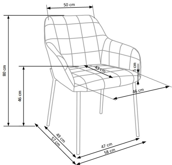 Halmar Jídelní židle KAI K306 | černá