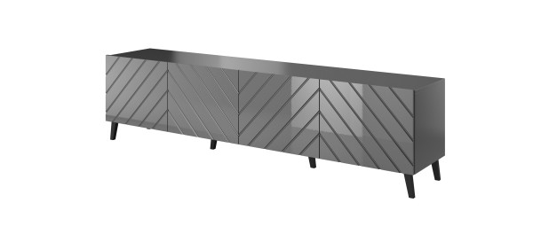 Artcam TV stolek ABETO | 200 Barva: Šedý/šedý lesk