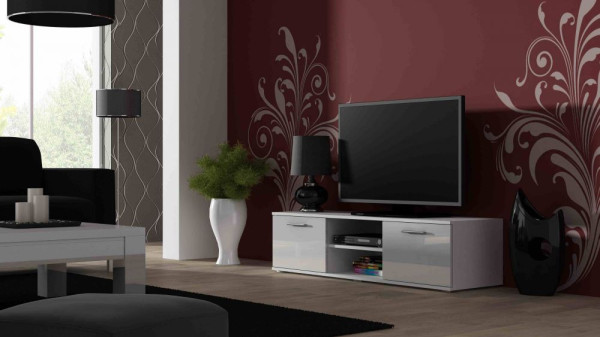 Artcam TV stolek SOHO 140 cm Barva: Bílá/bílý lesk