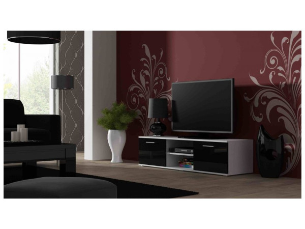 Artcam TV stolek SOHO 140 cm Barva: bílá/černý lesk