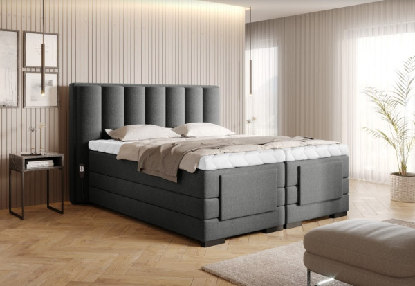 Artelta Manželská postel VEROS Boxspring | elektrická polohovatelná 180 x 200 cm Barva: Poco 07