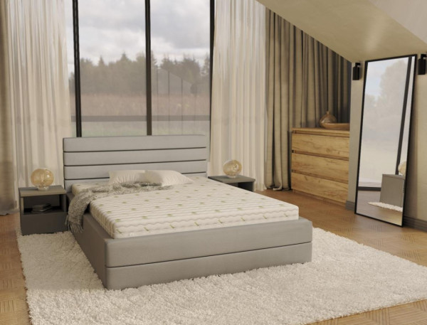 FDM Čalouněná manželská postel VIRGINIA | 160 x 200 cm Barva: Šedá