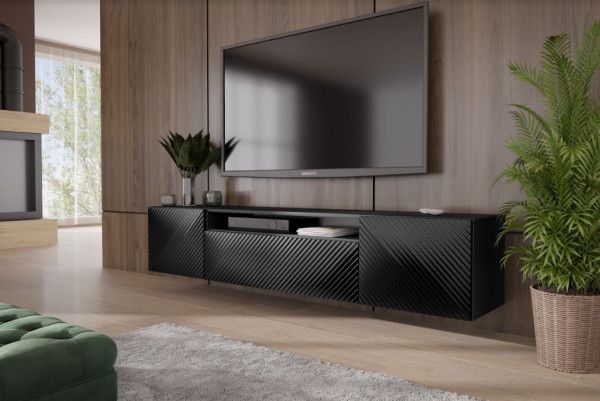 ArtMode TV stolek CLEO | závěsný Barva: Černá