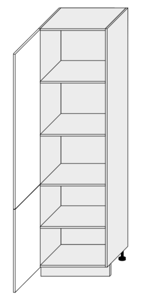 ArtExt Kuchyňská skříň Napoli D14 / DP / 60/207 POVRCHOVÁ ÚPRAVA DVÍŘEK: MAT, BAREVNÉ PROVEDENÍ KORPUSU: BÍLÁ