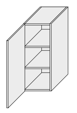 ArtExt Vrchní kuchyňská skříňka Napoli W2 / 30 POVRCHOVÁ ÚPRAVA DVÍŘEK: MAT, BAREVNÉ PROVEDENÍ KORPUSU: BÍLÁ