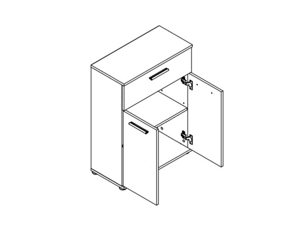 BANING komoda 60 cm, bílá