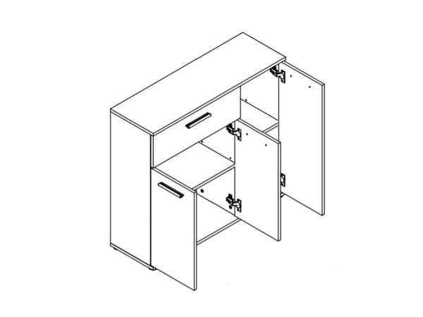 BANING komoda 90 cm, dub sonoma