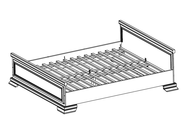 Postel MONEDULA 180x200 cm, borovice andersen