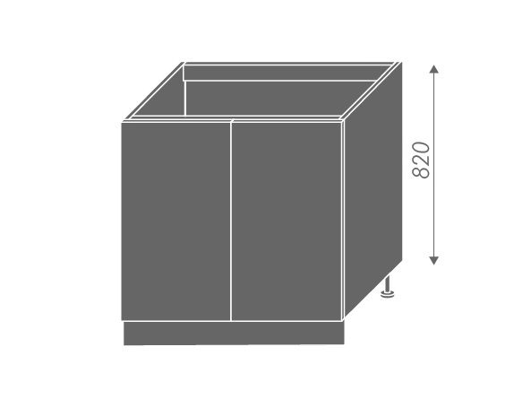 FLOSSIE, skříňka dolní dřezová D8z 80, korpus: bílý, barva: sonoma
