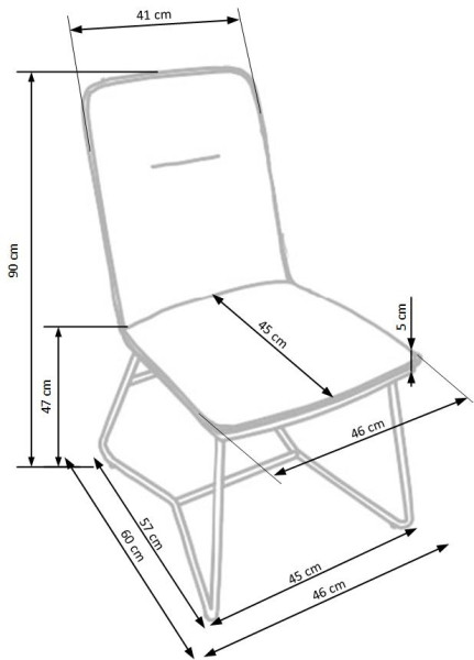 Jídelní židle CARLSBAD, krémová/šedá