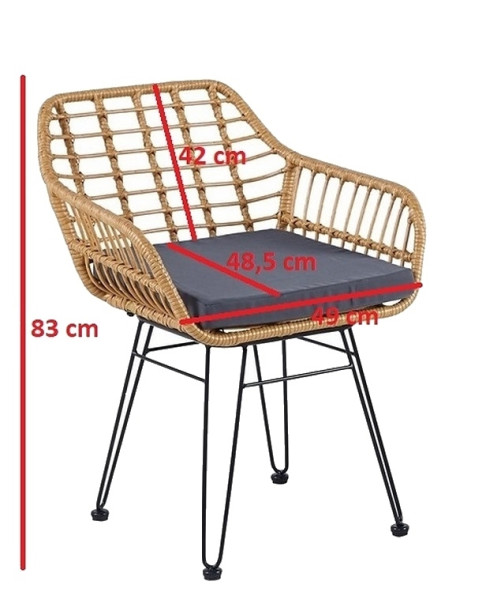 Zahradní set PLEURI, hnědý