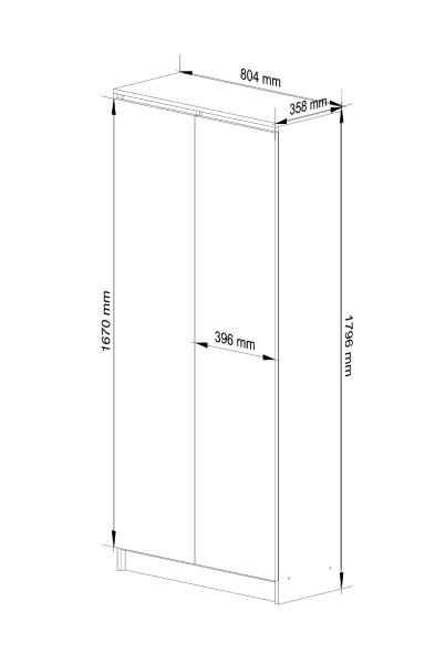 Ak furniture Skříň Rexa III 80 cm dub sonoma/bílá