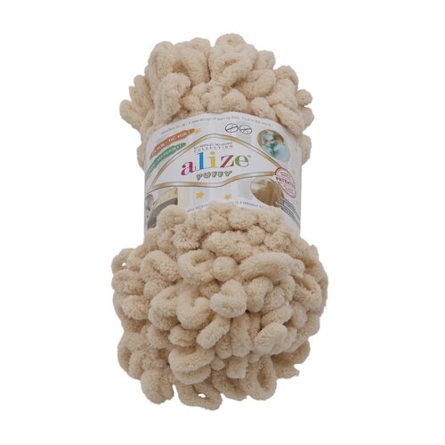 Bellatex Příze PUFFY hořčicová, 100 g / 9 m