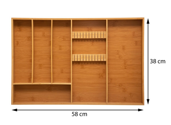 DekorStyle Bambusový organizér příborník B2Bus 58x38 cm