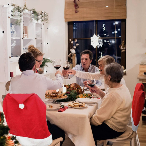 Tutumi Sada 4 ks potahů na židle SANTA červená