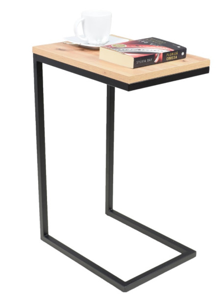 ArtAdrk Příruční stolek SPARK | černé nohy Barva: dub sonoma
