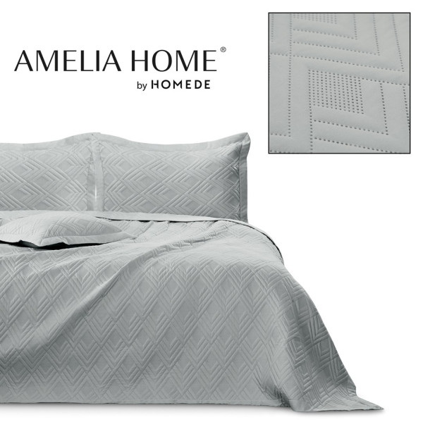 Přehoz na postel AmeliaHome Ophelia V ocelový, velikost 260x280