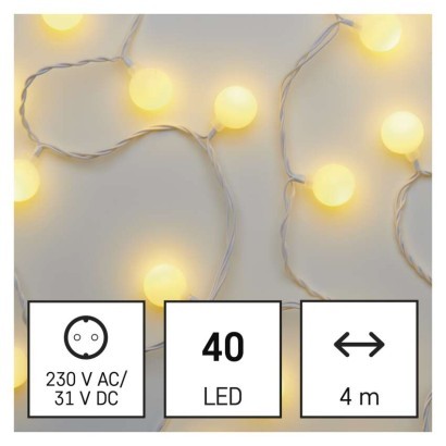 EMOS Světelný LED řetěz Cherry s časovačem 4 m teplá bílá