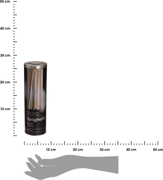 DekorStyle Dóza na špagety Noire 1kg černá