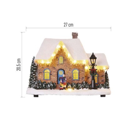 EMOS LED vánoční domek House 20,5 cm teplá bílá