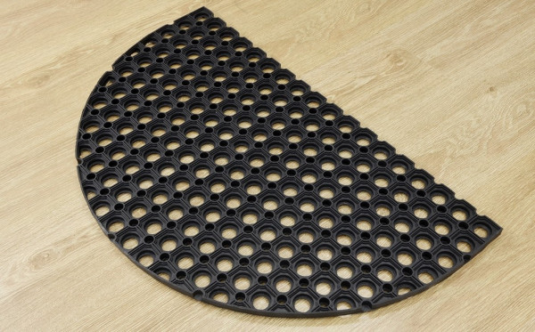 Kontrast Rohožka půlkruhová HONEYCOMB 75 x 45 cm černá