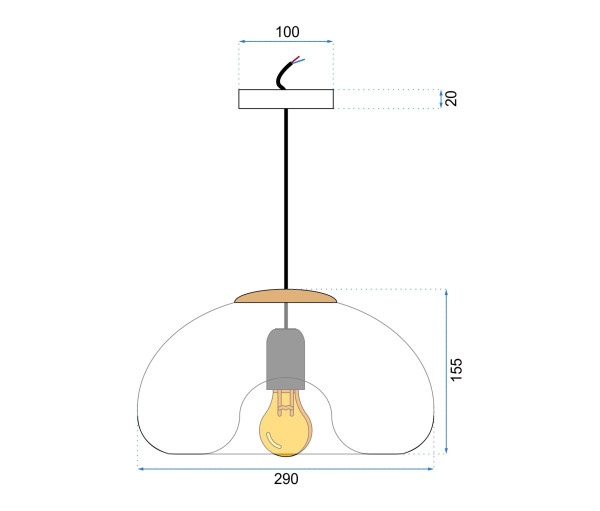 Stropní svítidlo TooLight Glass zlatá