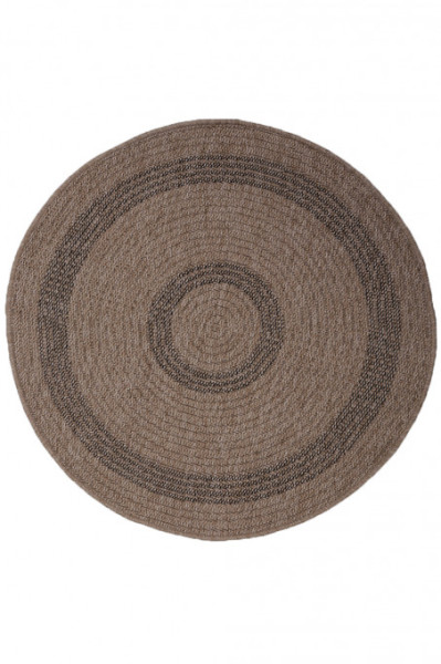 Koberec Indiana 08866A JUTE / BLACK kruh